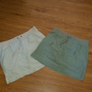 Army Green and tan skorts